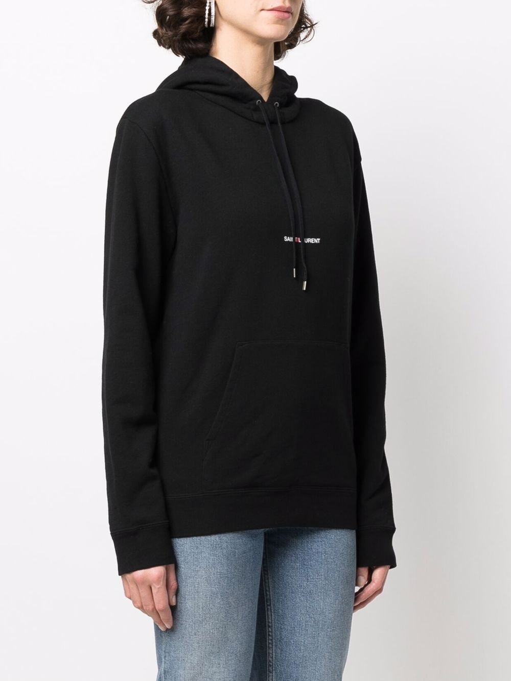 Saint Laurent Logo Print Hoodie Glam Steals
