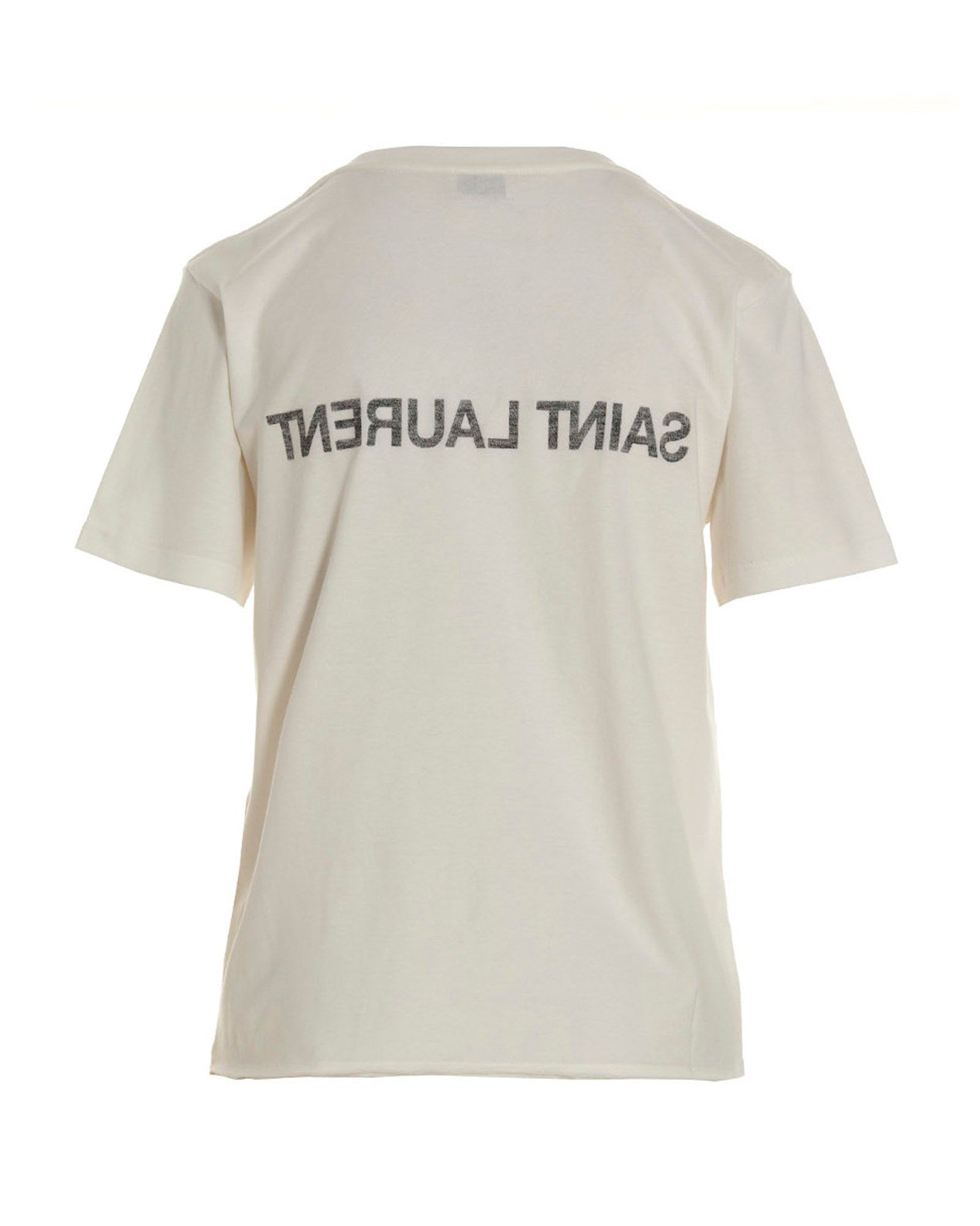 Saint Laurent Logo Print T-shirt Glam Steals