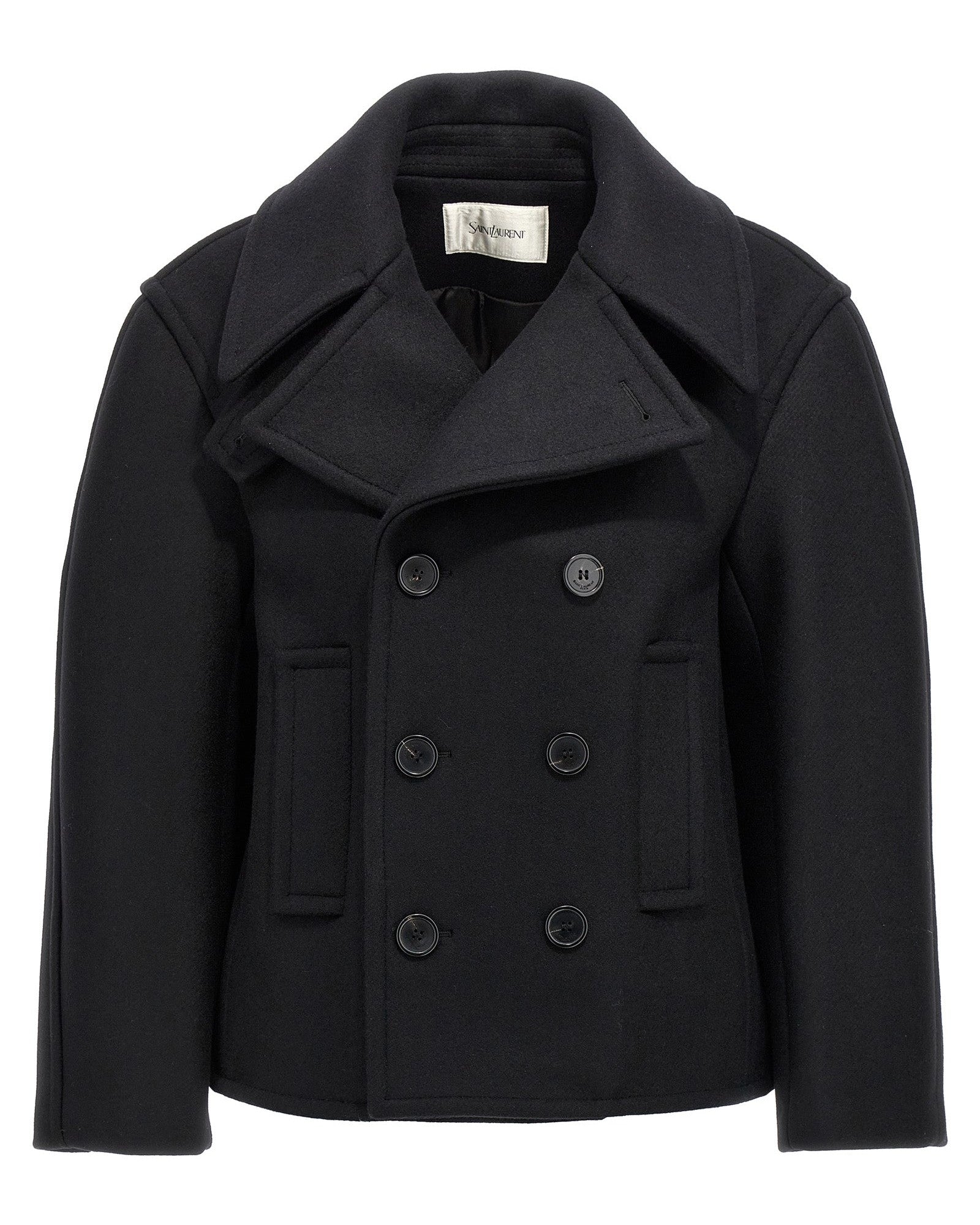 Saint Laurent Oversized Caban Coat Glam Steals