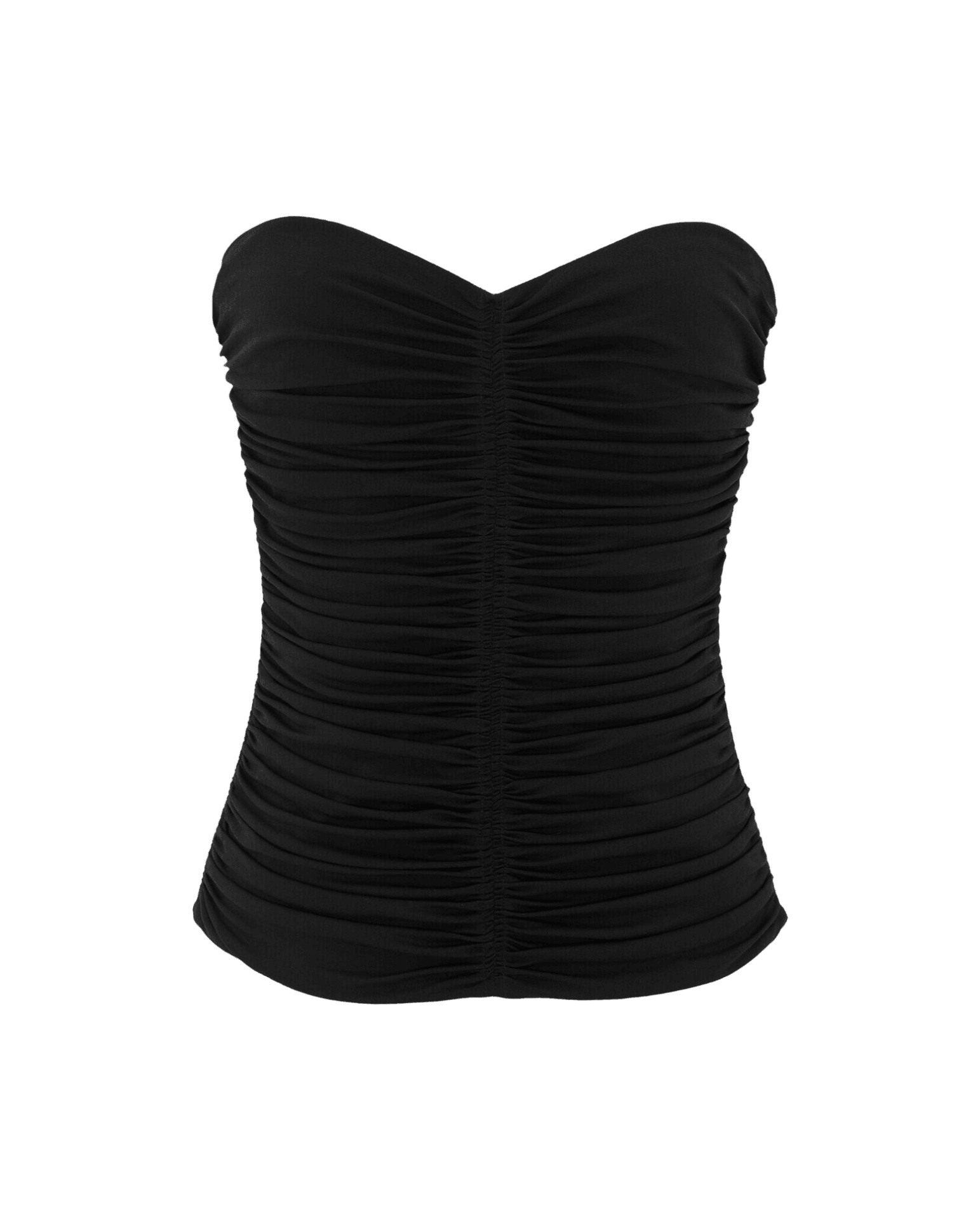 Saint Laurent Ruched Strapless Top Glam Steals