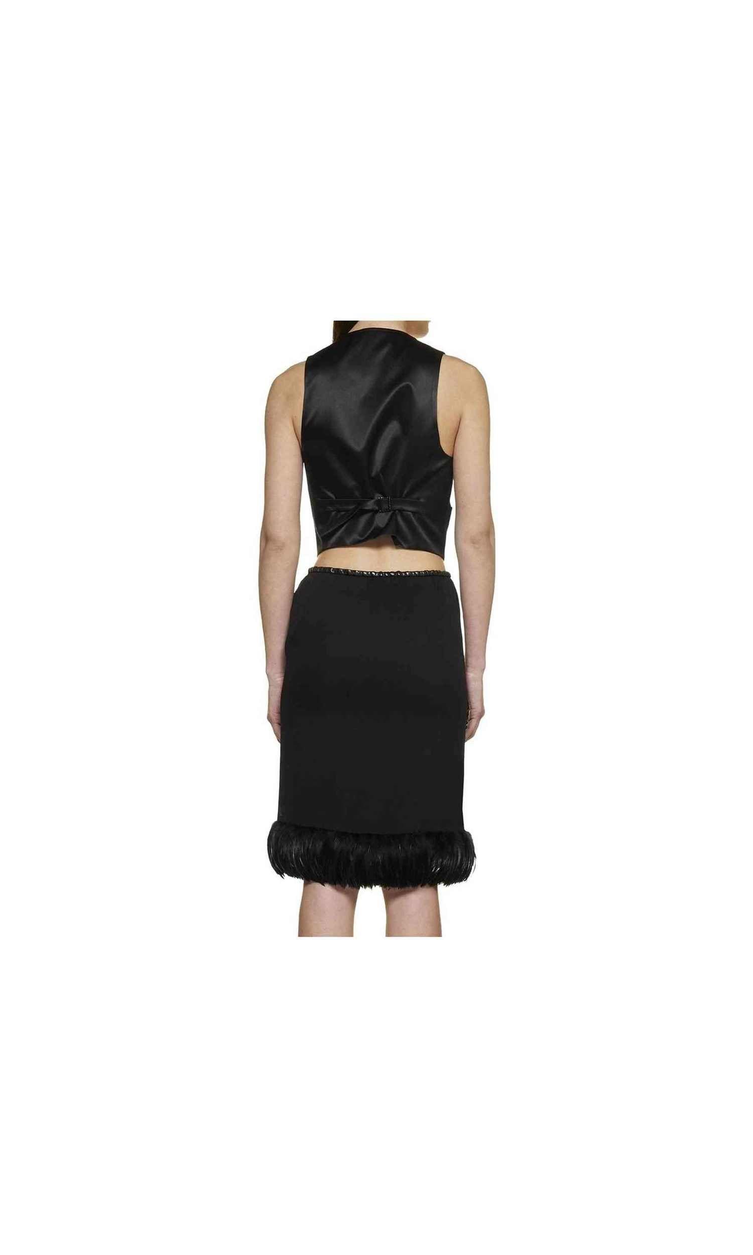 Saint Laurent Silk Feathers Trim Skirt Glam Steals