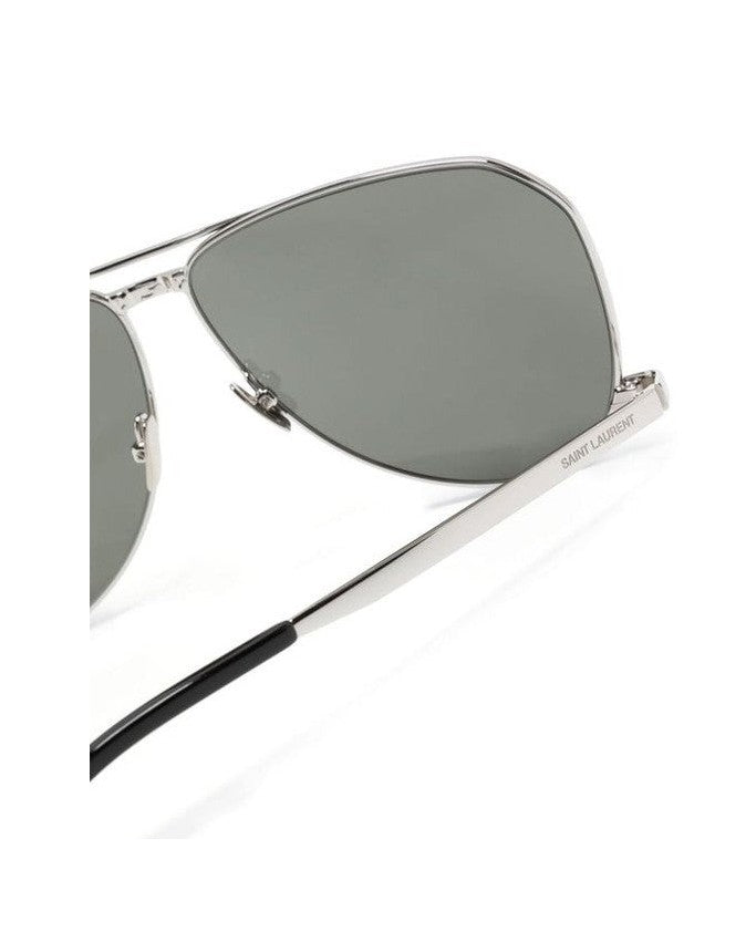 Saint Laurent Silver Metal Sunglasses Glam Steals