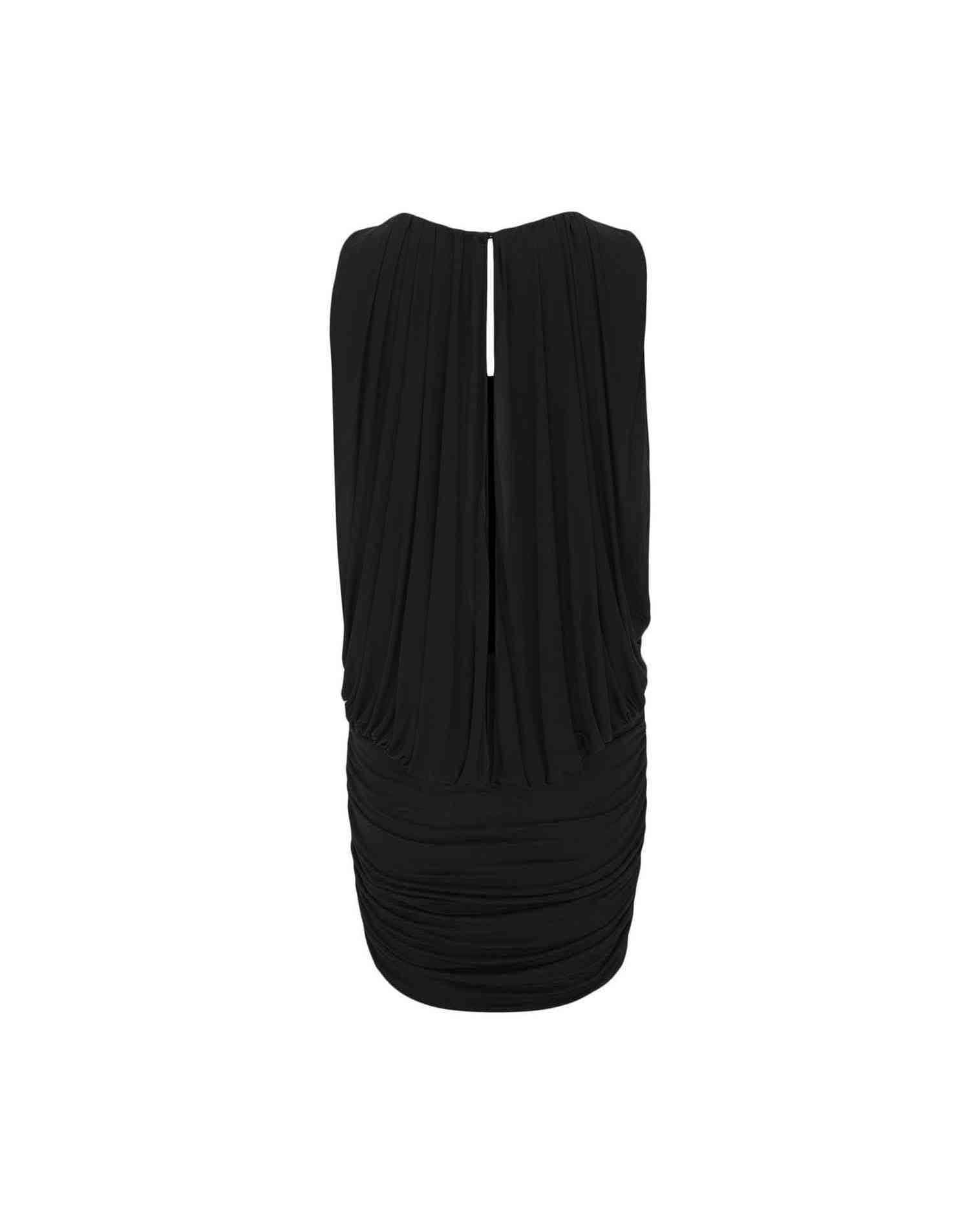 Saint Laurent Sleeveless Draped Minidress Dresses
