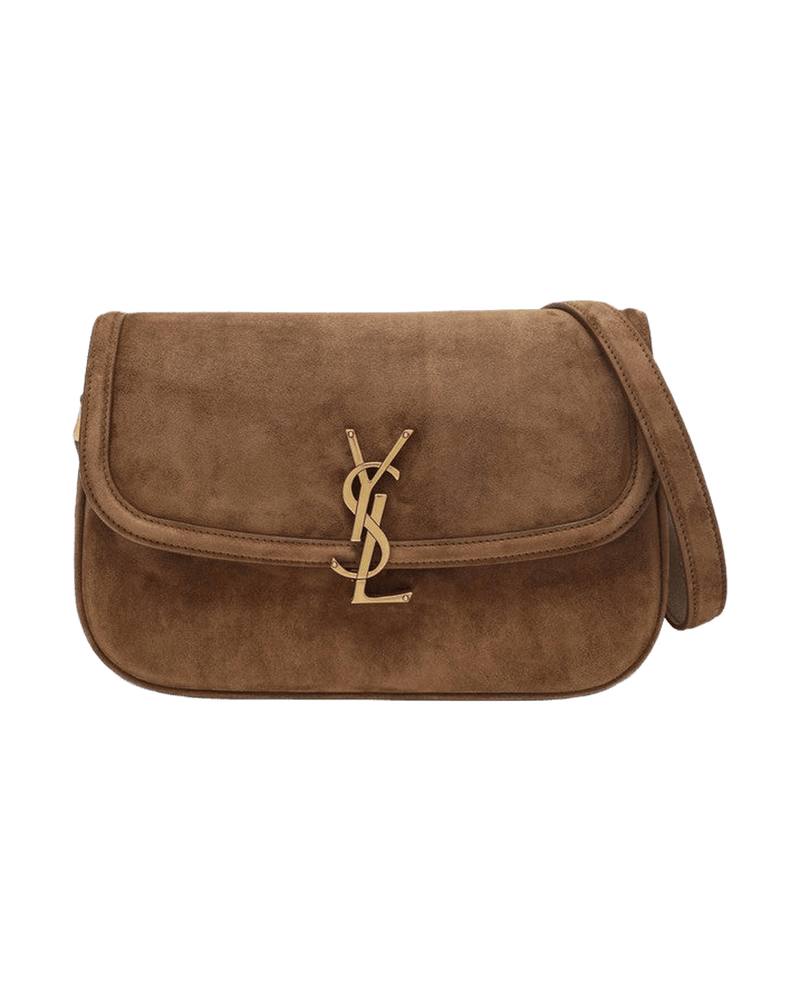 Saint Laurent Suede Borsa Solferino Medium in Caramel Cognac Glam Steals