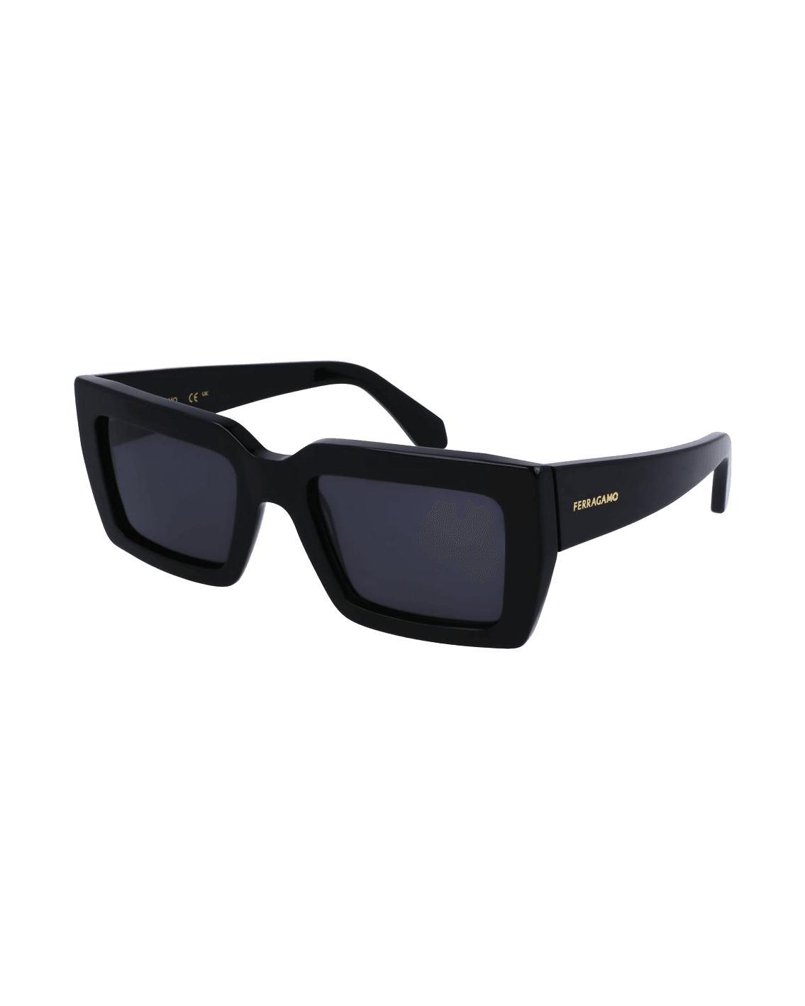 Salvatore Ferragamo Black Acetate Sunglasses Sunglasses