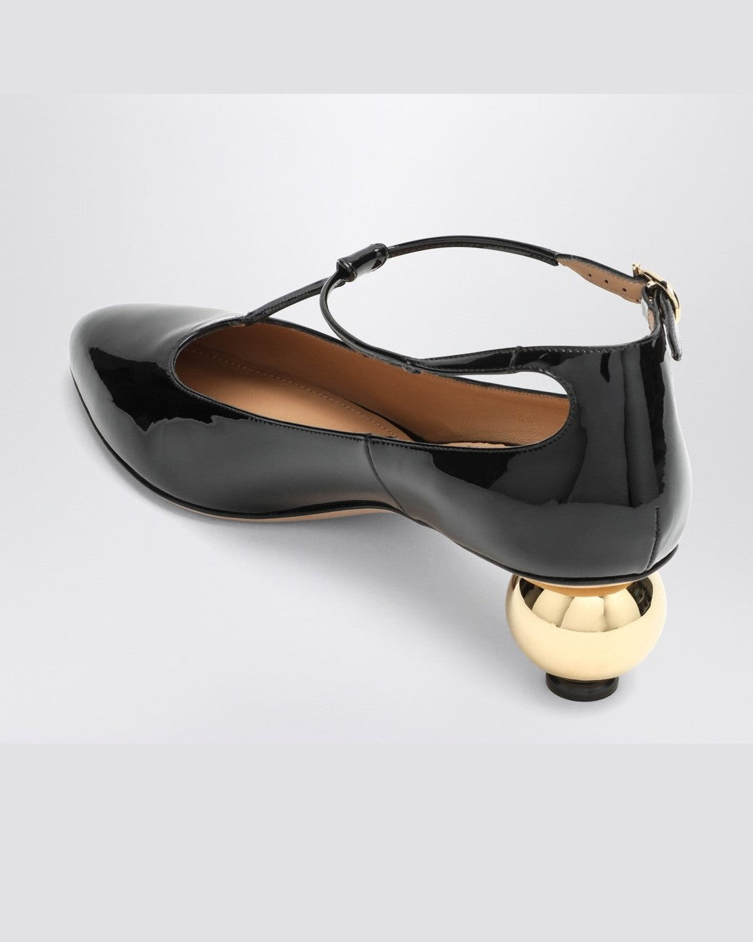 Salvatore Ferragamo Black Patent T Strap Décolleté Heels Glam Steals