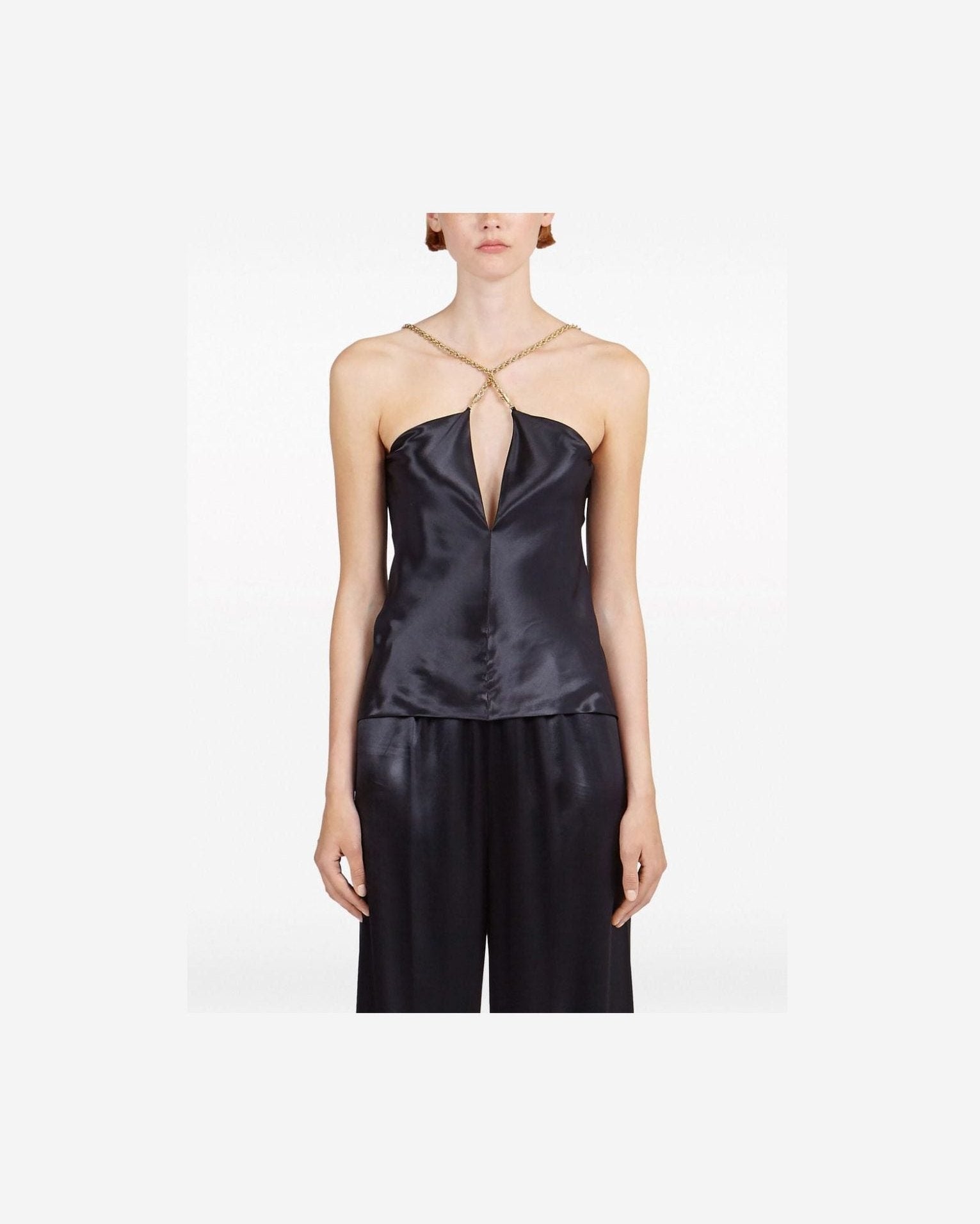 Salvatore Ferragamo Black Top Glam Steals