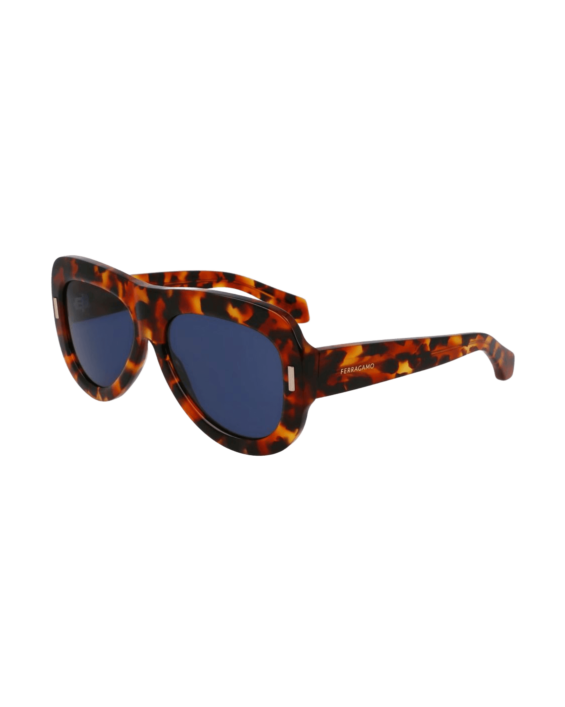 Salvatore Ferragamo Brown Acetate Sunglasses Sunglasses