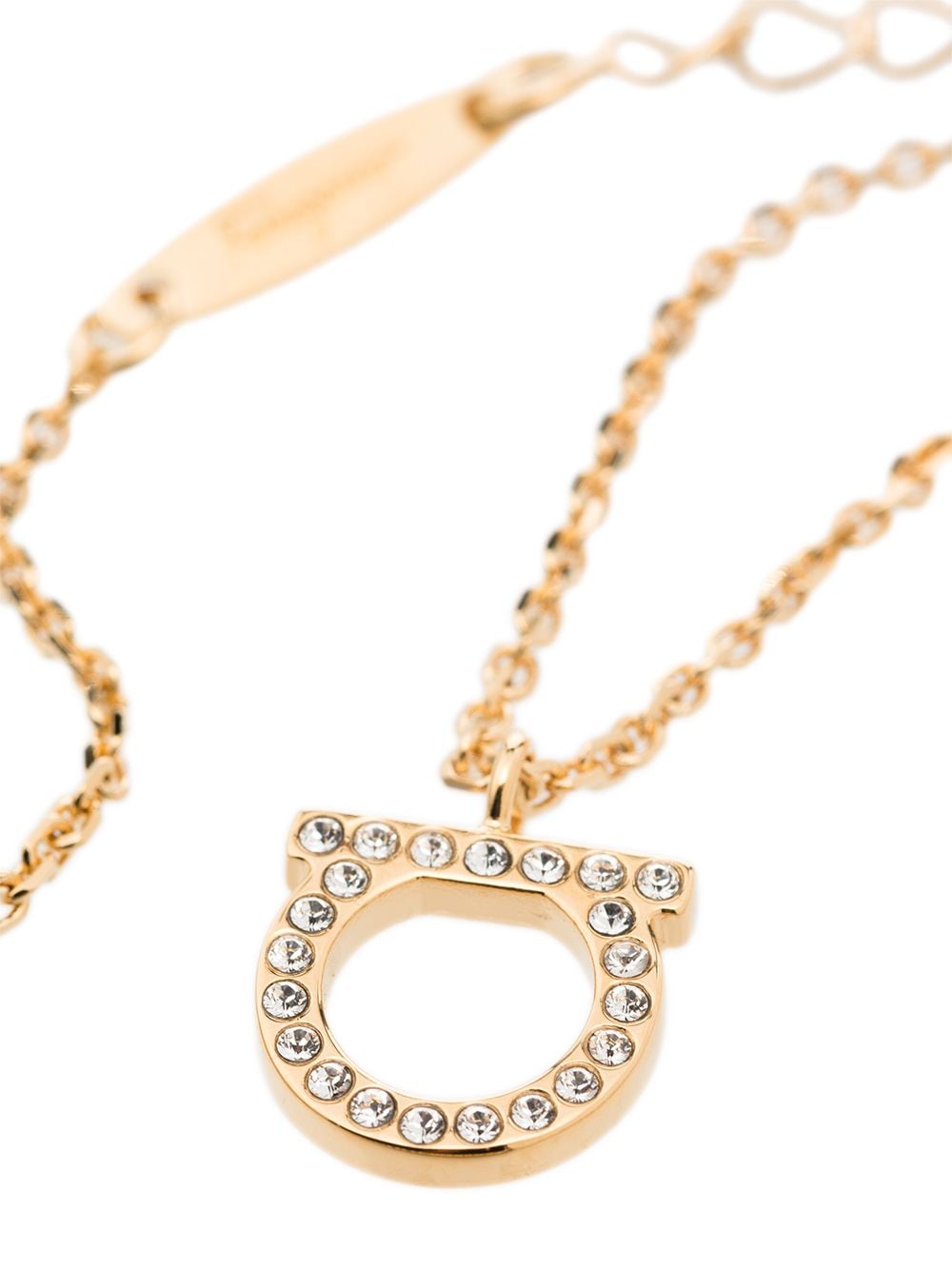 Salvatore Ferragamo Gancini Crystals Necklace Glam Steals