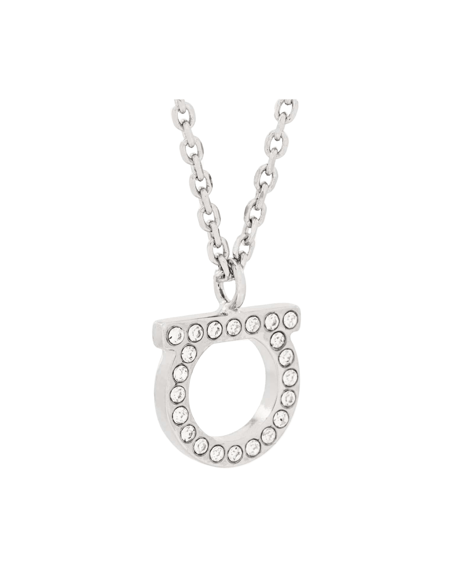 Salvatore Ferragamo Gancini Necklace With Crystals Glam Steals