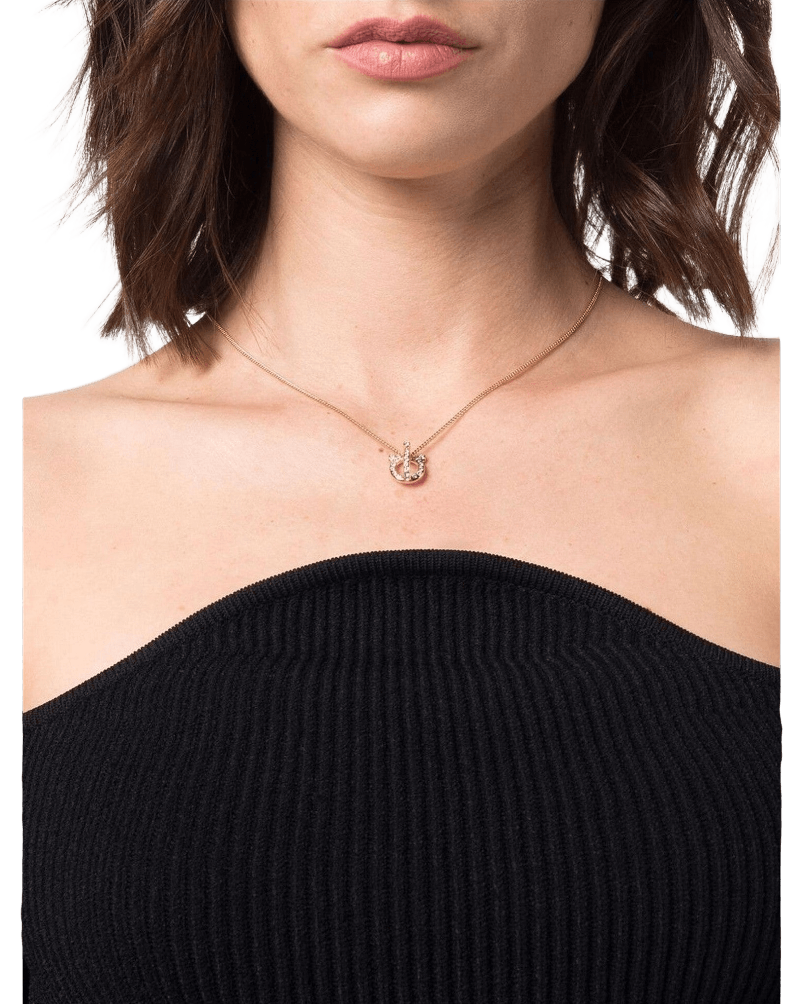 Salvatore Ferragamo Gancini Necklace With Strass Glam Steals