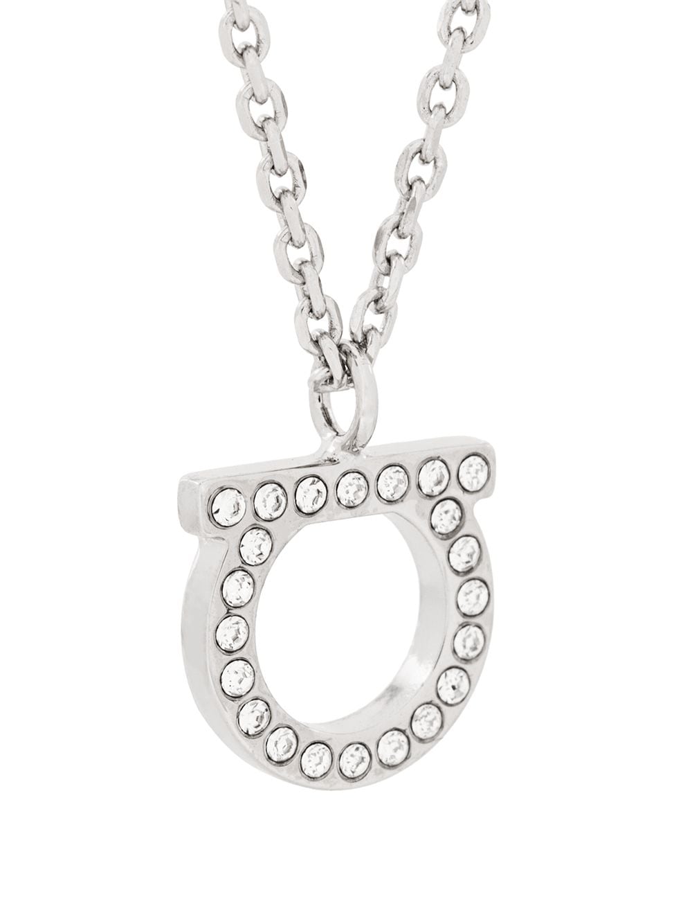 Salvatore Ferragamo Gancini Necklace with Crystals Glam Steals
