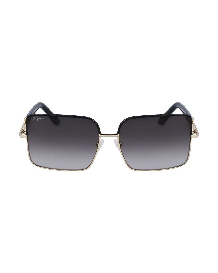 Salvatore Ferragamo Gold Metal Sunglasses Glam Steals