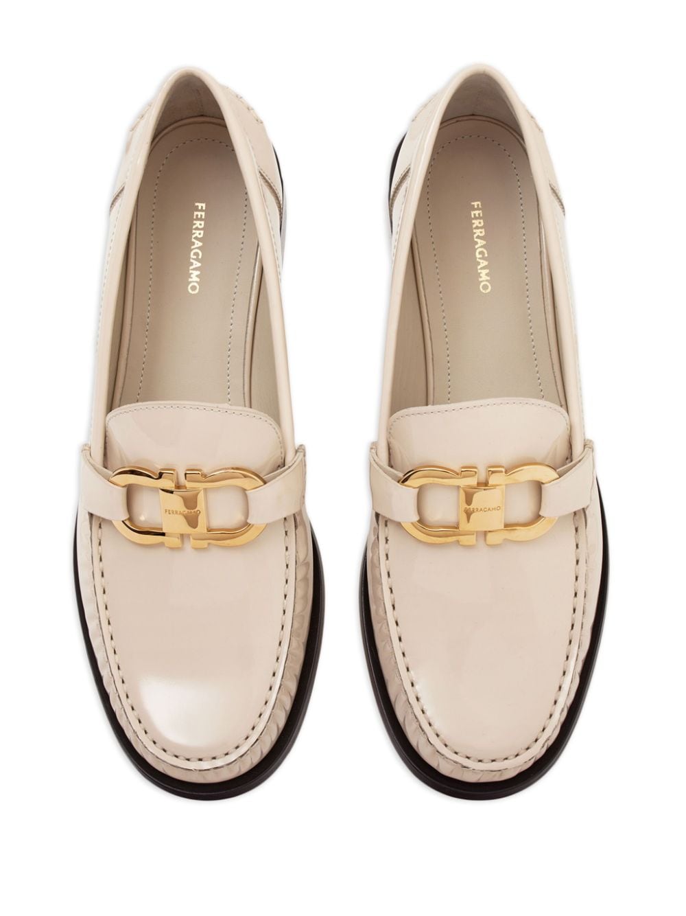 Salvatore Ferragamo Leather Gancini Loafers Glam Steals