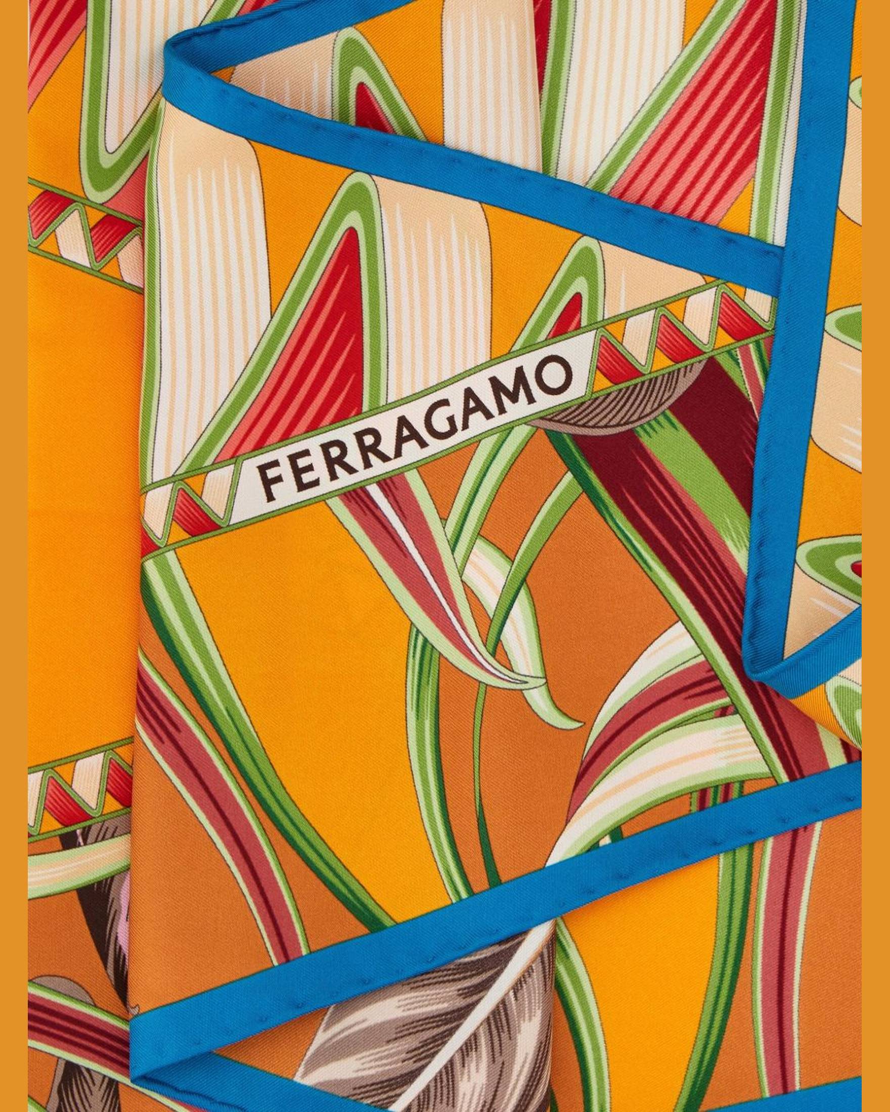 Salvatore Ferragamo Silk Printed Foulard Glam Steals