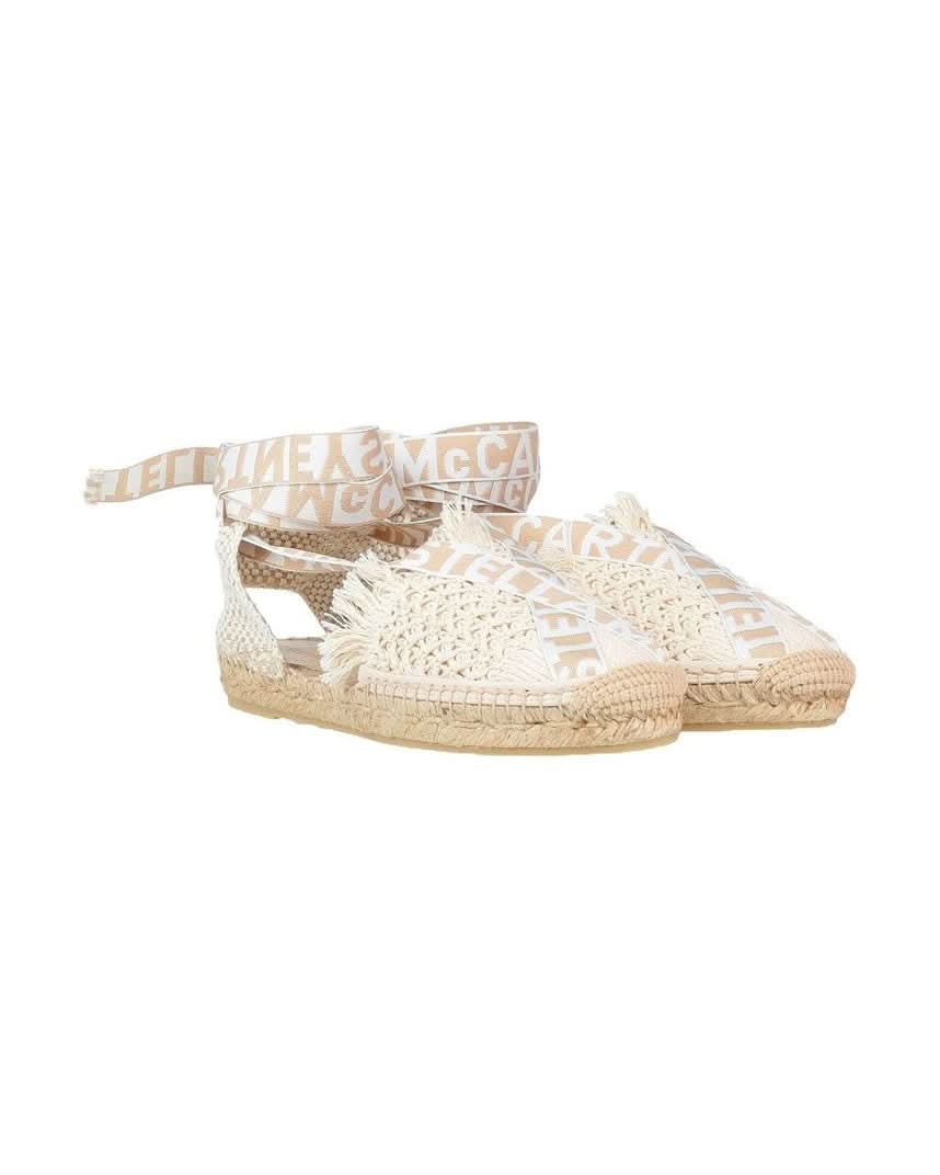 Stella Mccartney Beige Canvas Espadrilles Sandals