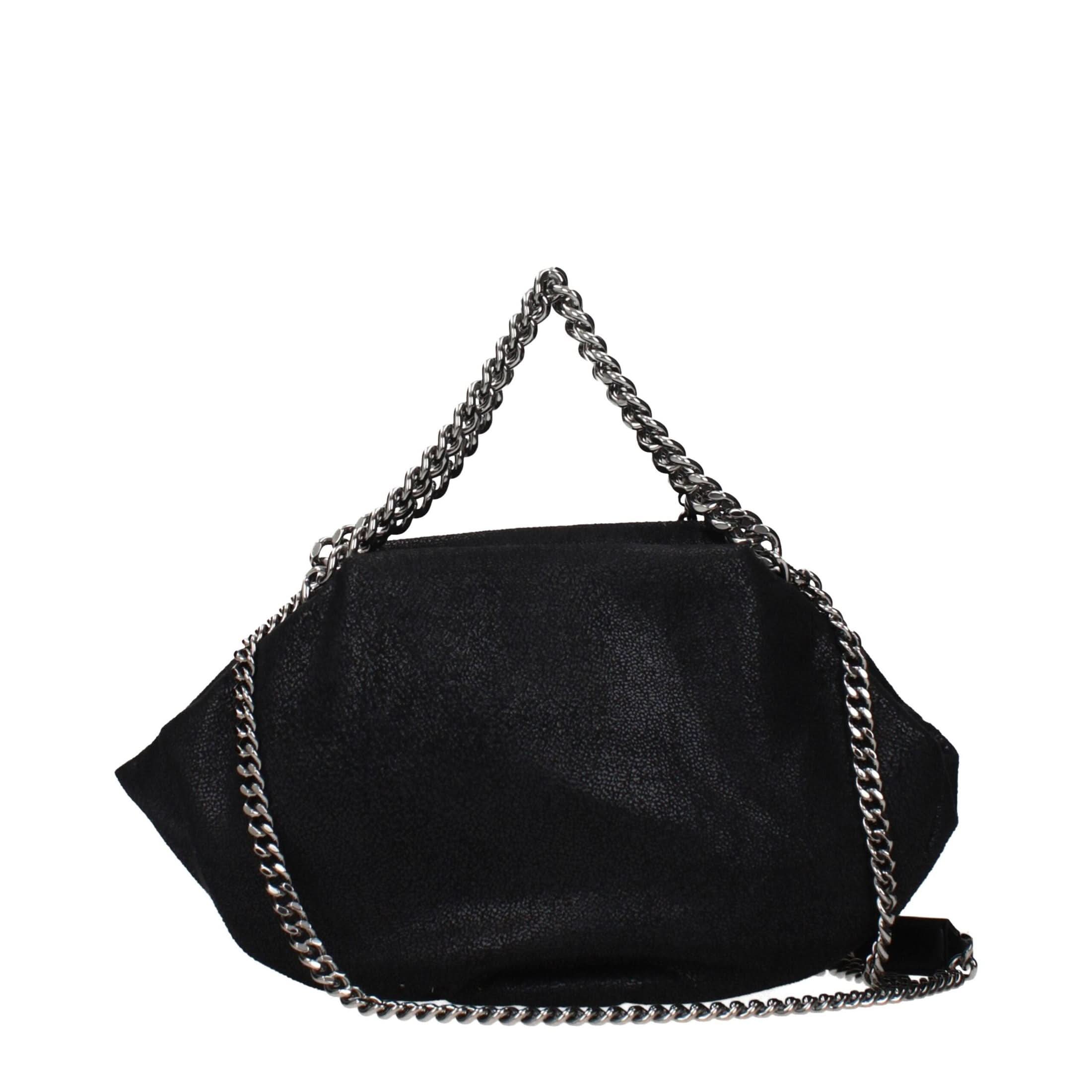 Stella Mccartney Black Leather Handbag Shoulder Bags