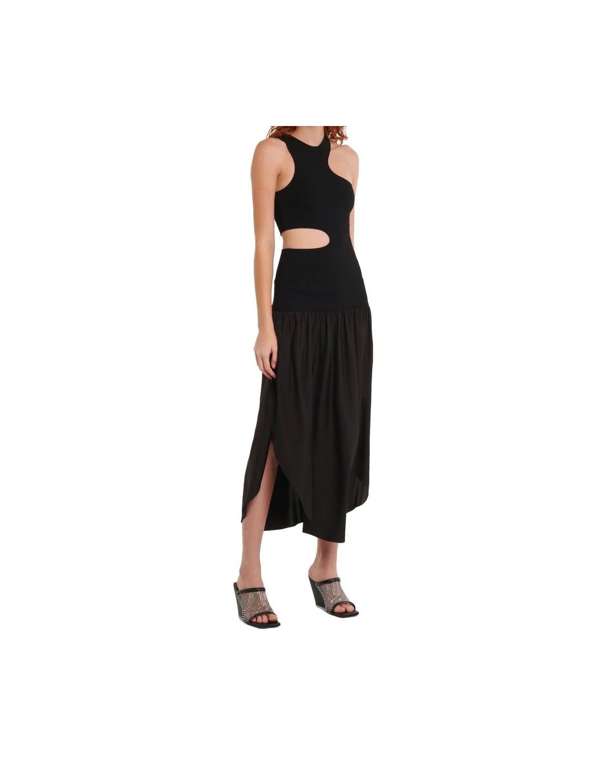 Stella Mccartney Black Silk Dress Dresses
