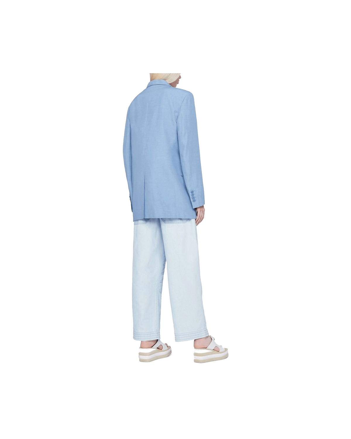 Stella Mccartney Blue Cotton Casual Pant Glam Steals
