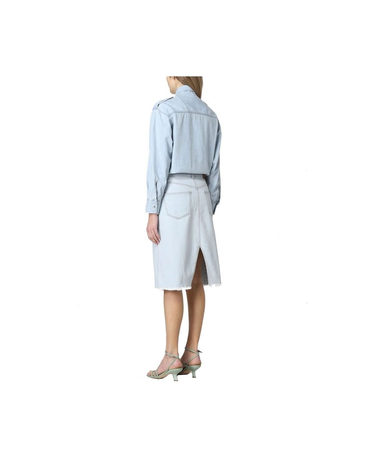 Stella Mccartney Blue Cotton Dress Dresses