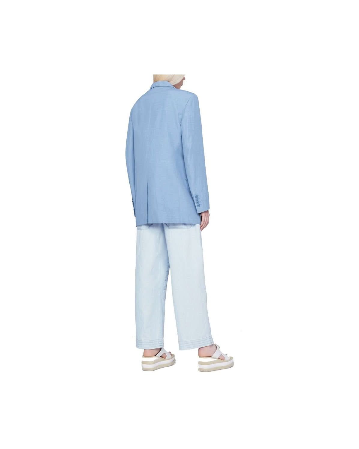 Stella Mccartney Blue Cotton Pant Pants