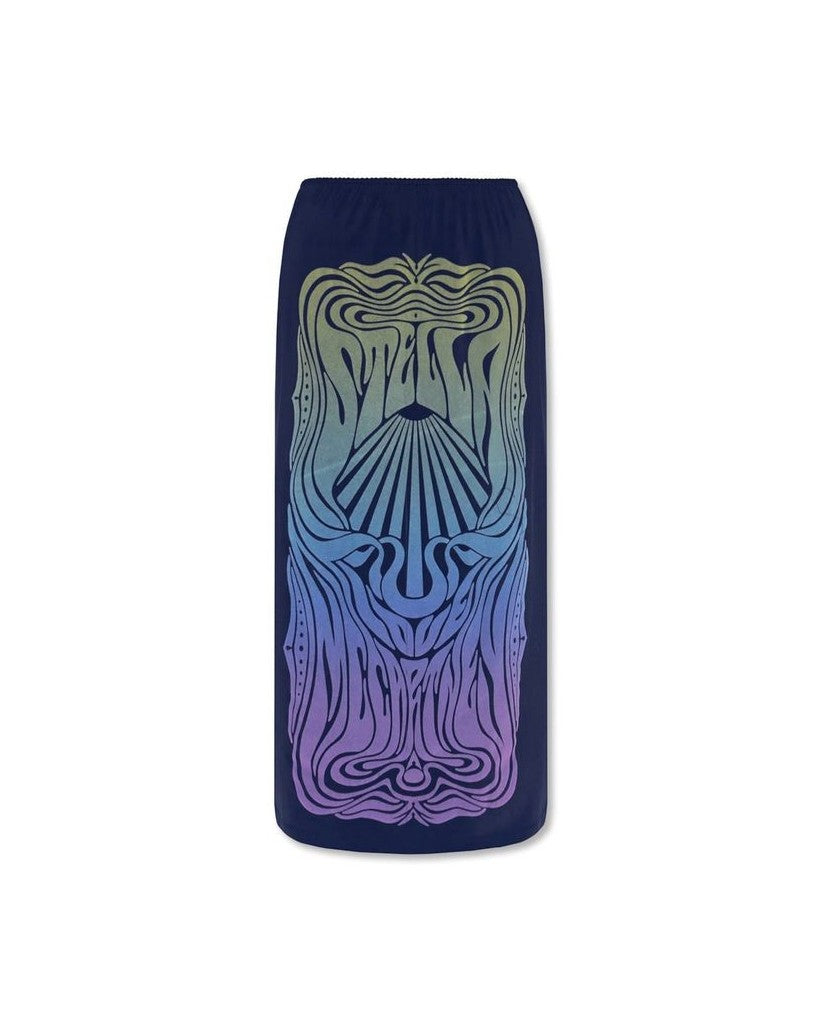 Stella Mccartney Blue Polyamide Midi Skirt Glam Steals