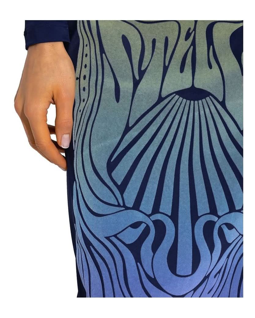 Stella Mccartney Blue Polyamide Midi Skirt Skirts
