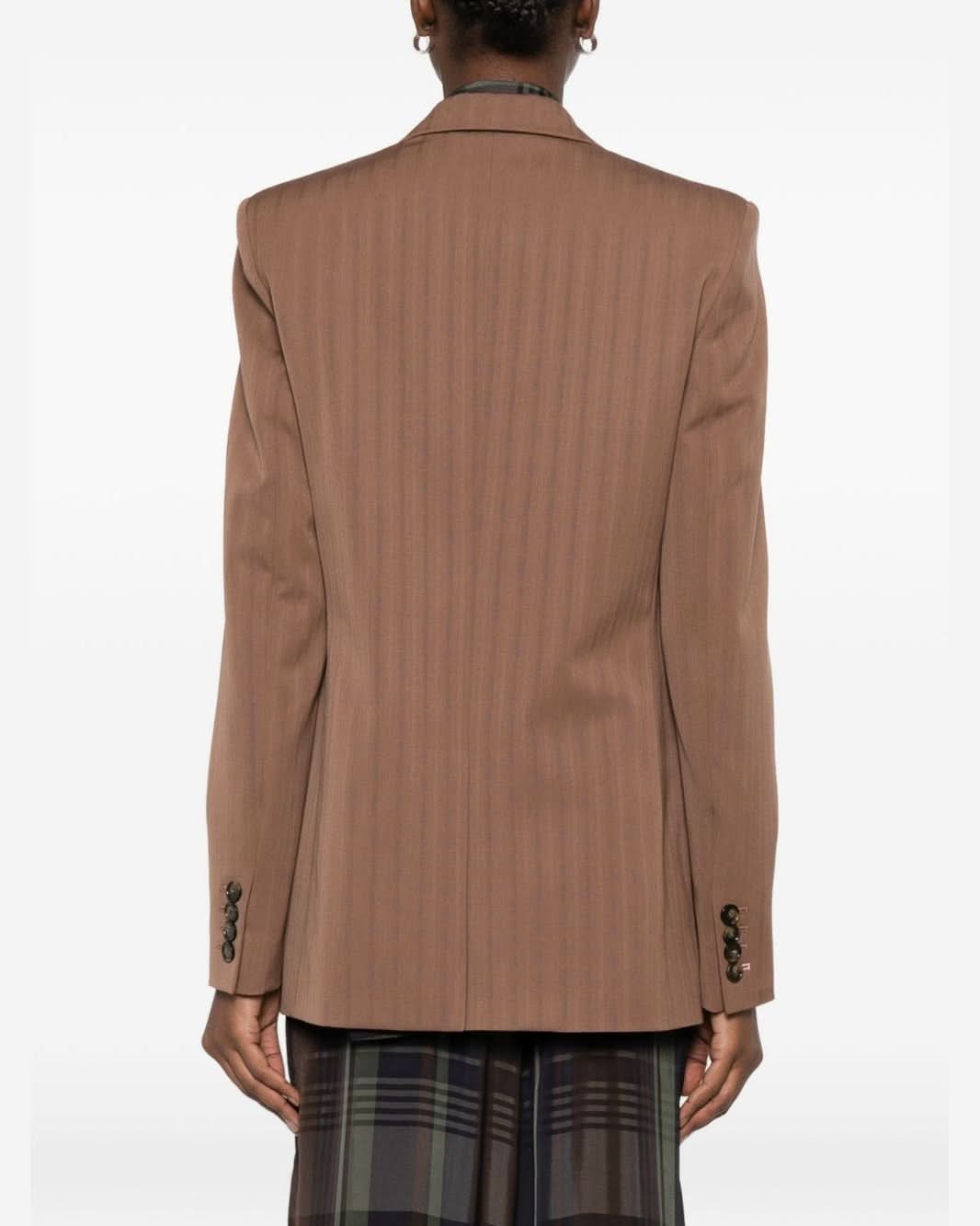 Stella Mccartney Brown Leather Jacket Jackets