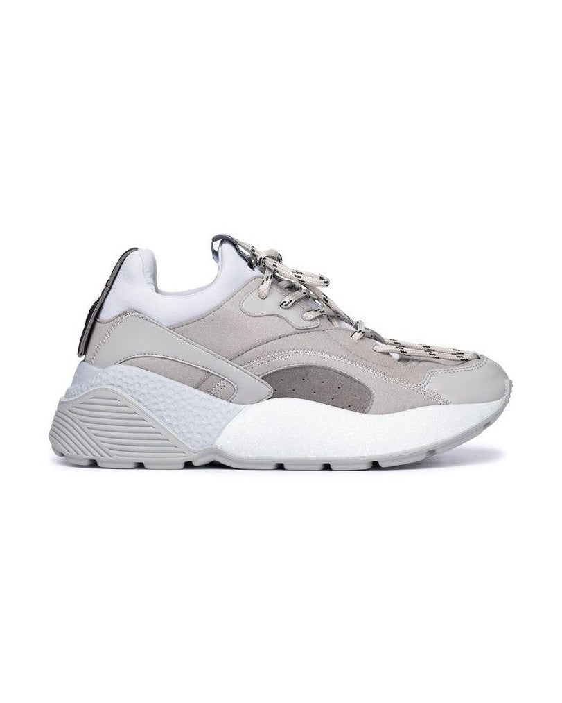 Stella Mccartney Gray Leather Vegan Chunky Sneakers
