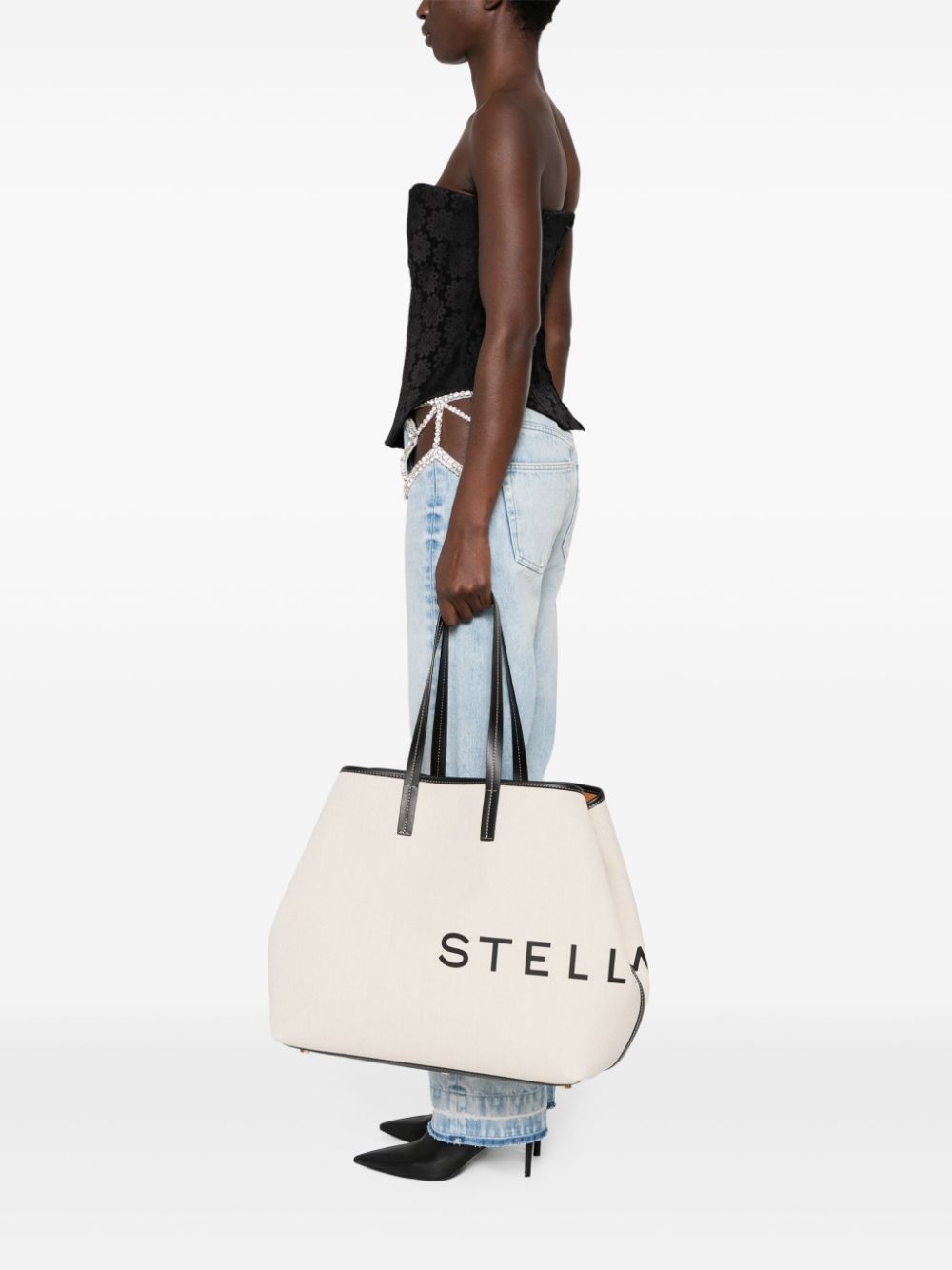 Stella Mccartney Logo Print Detachable Purse Bag Glam Steals