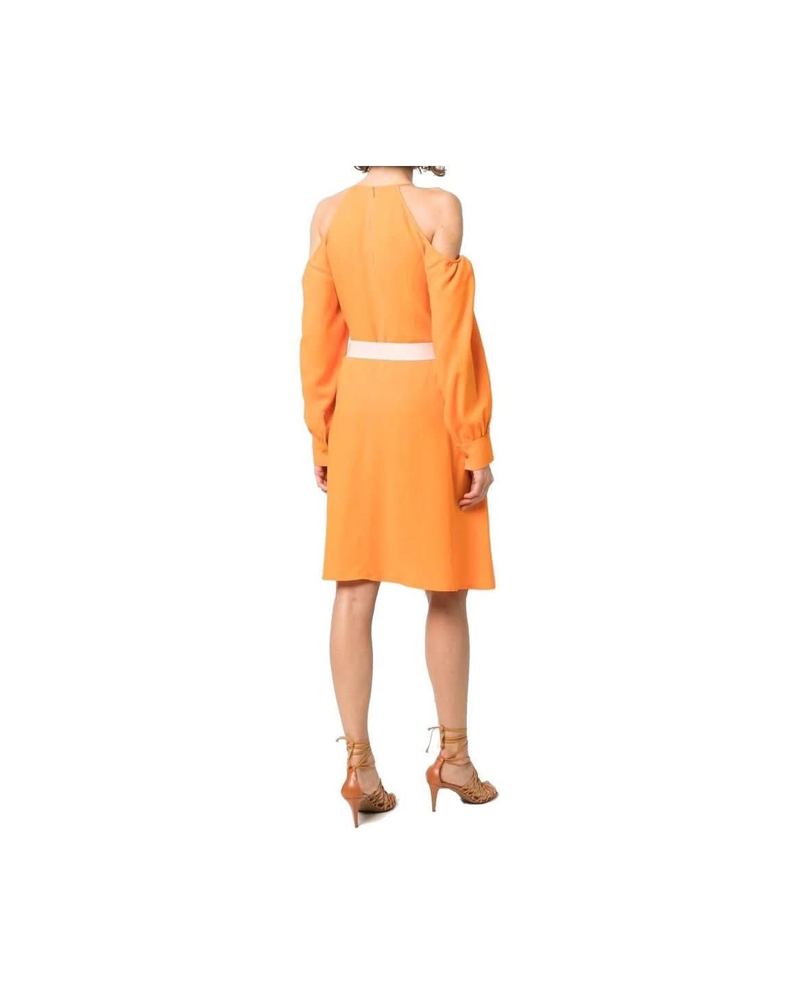 Stella Mccartney Orange Viscose Dress Dresses