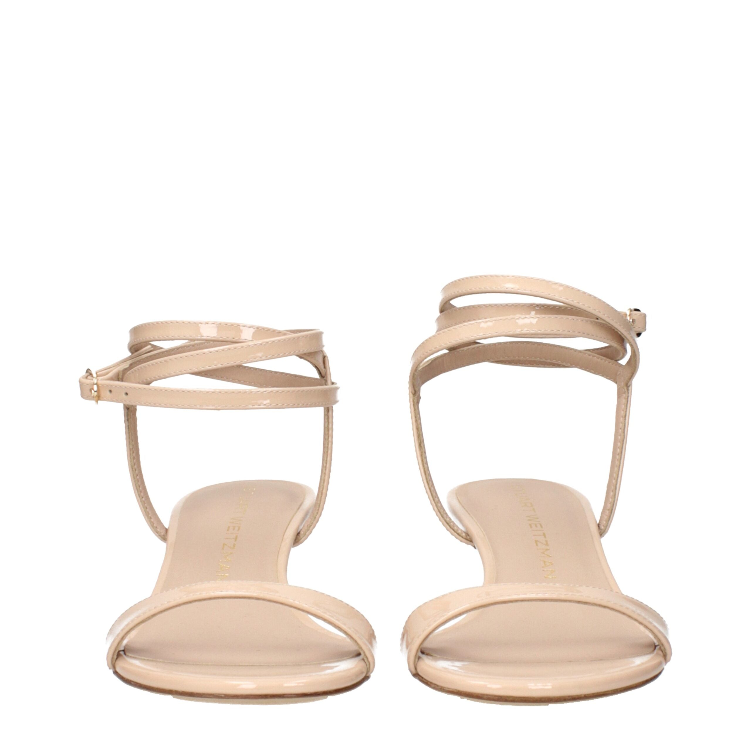 Stuart Weitzman Beige Leather Stiletto Heels Sandals Glam Steals