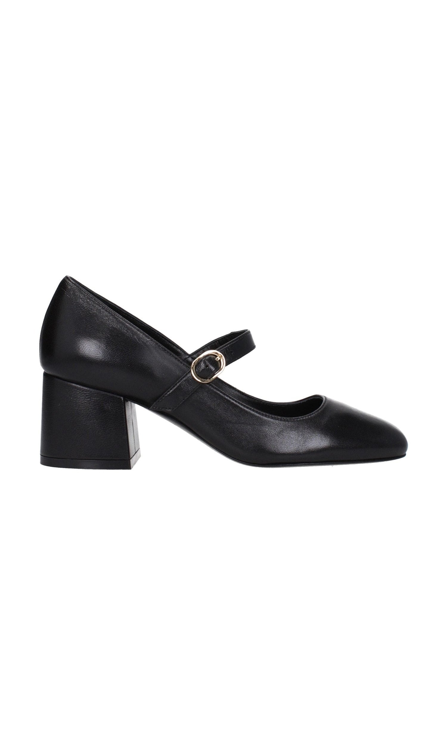 Stuart Weitzman Black Leather Mid Heel Pumps Glam Steals