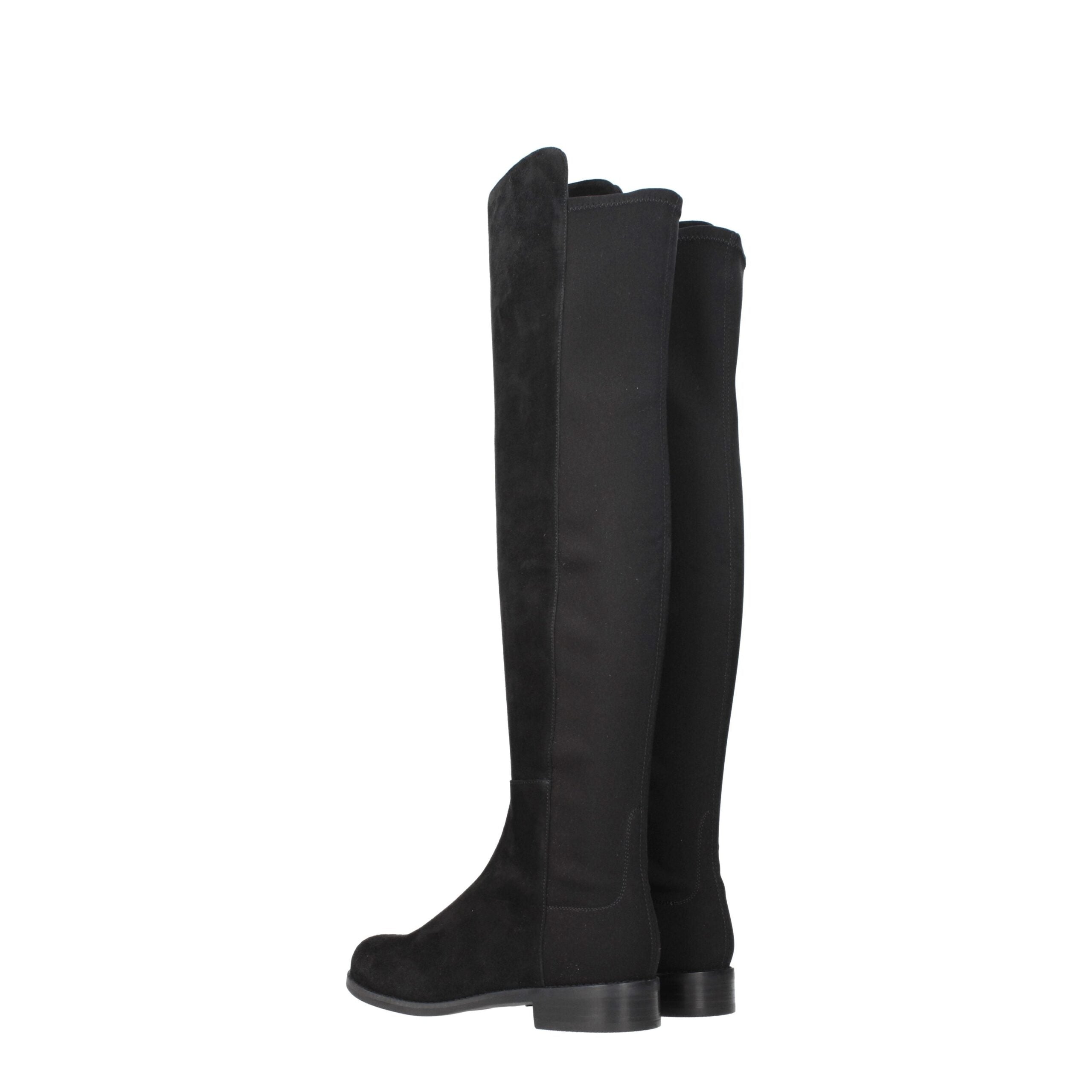 Stuart Weitzman Black Leather Over The Knee Glam Steals