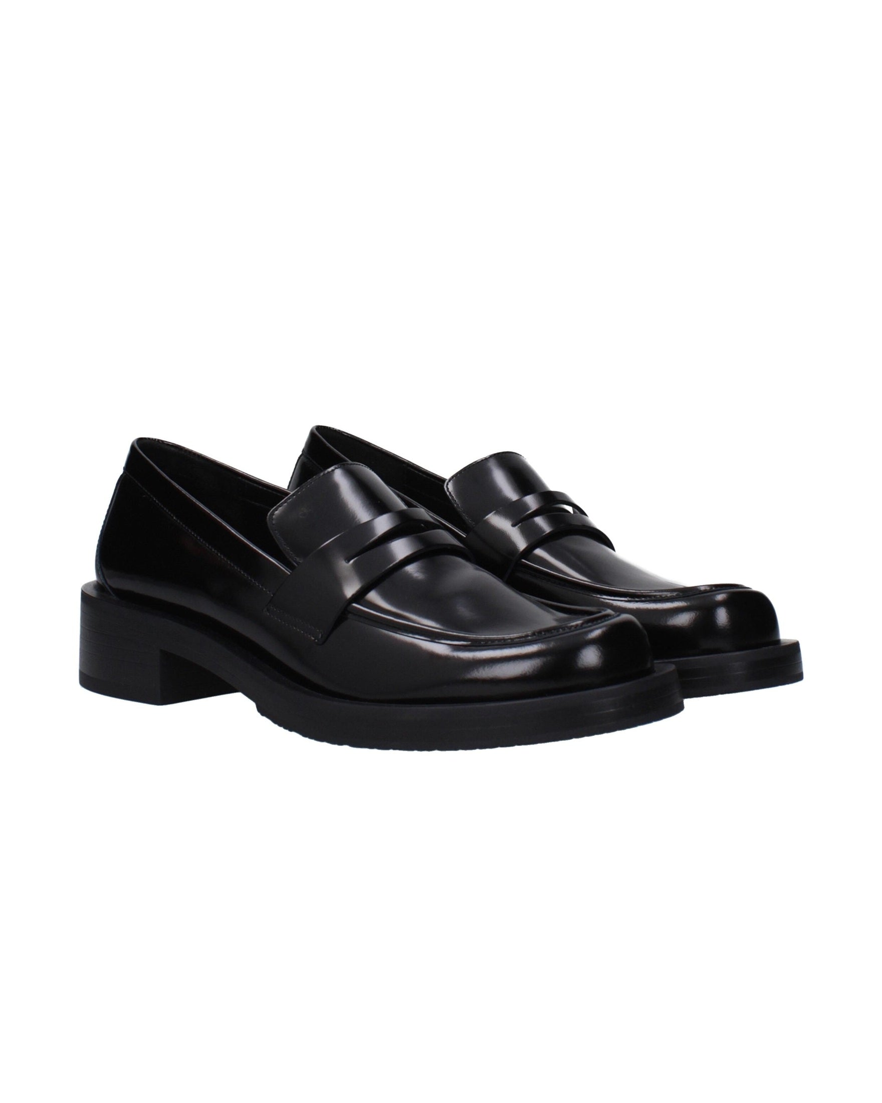 Stuart Weitzman Black Leather Slip On Loafers Glam Steals
