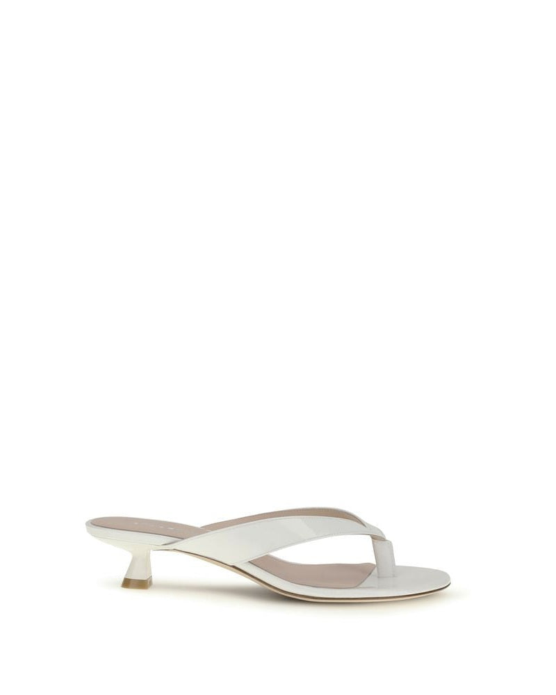 Stuart Weitzman White Calf Leather Bos Taurus Sandals Glam Steals