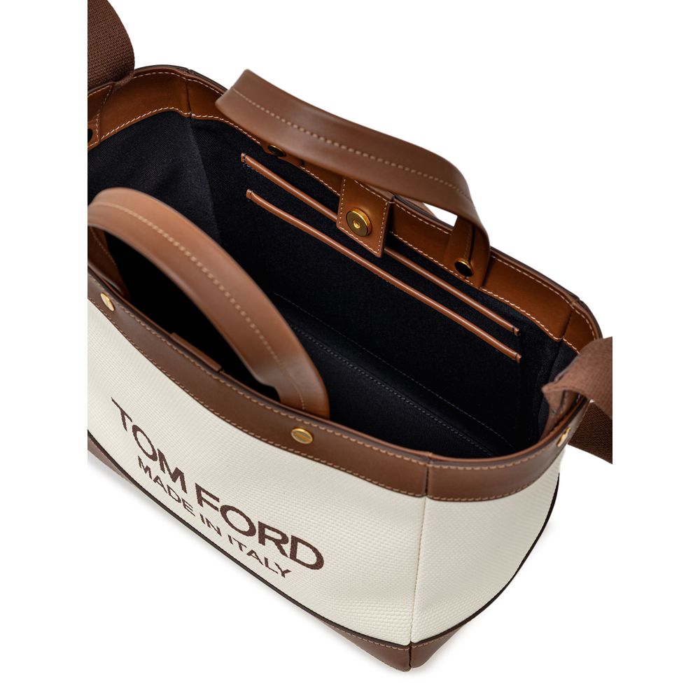 Tom Ford Beige Cotton Tote Bag Glam Steals