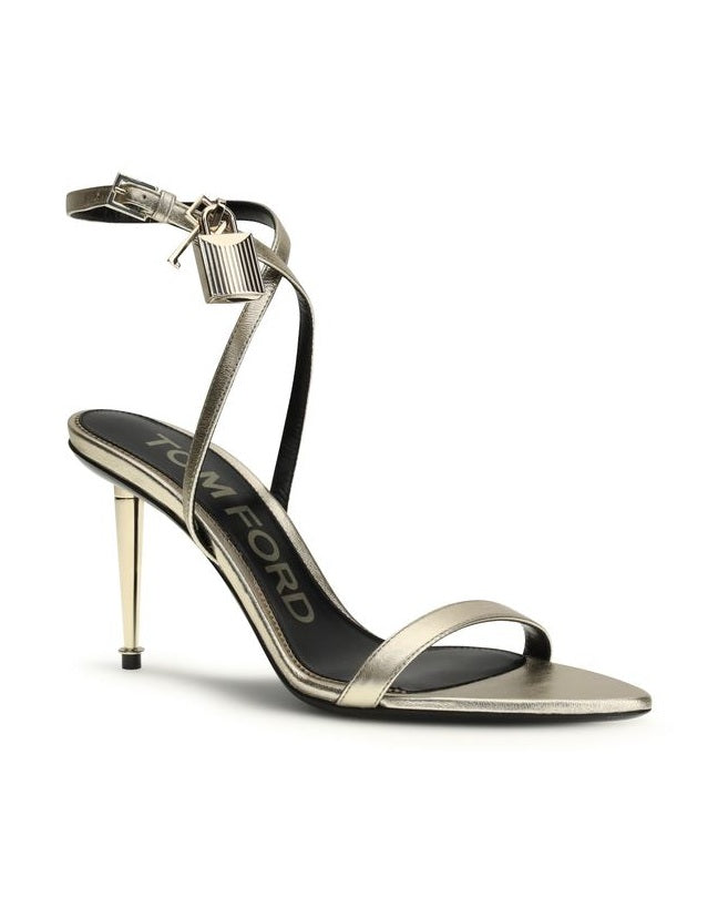 Tom Ford Gold Calf Leather Bos Taurus Stiletto Heel Glam Steals