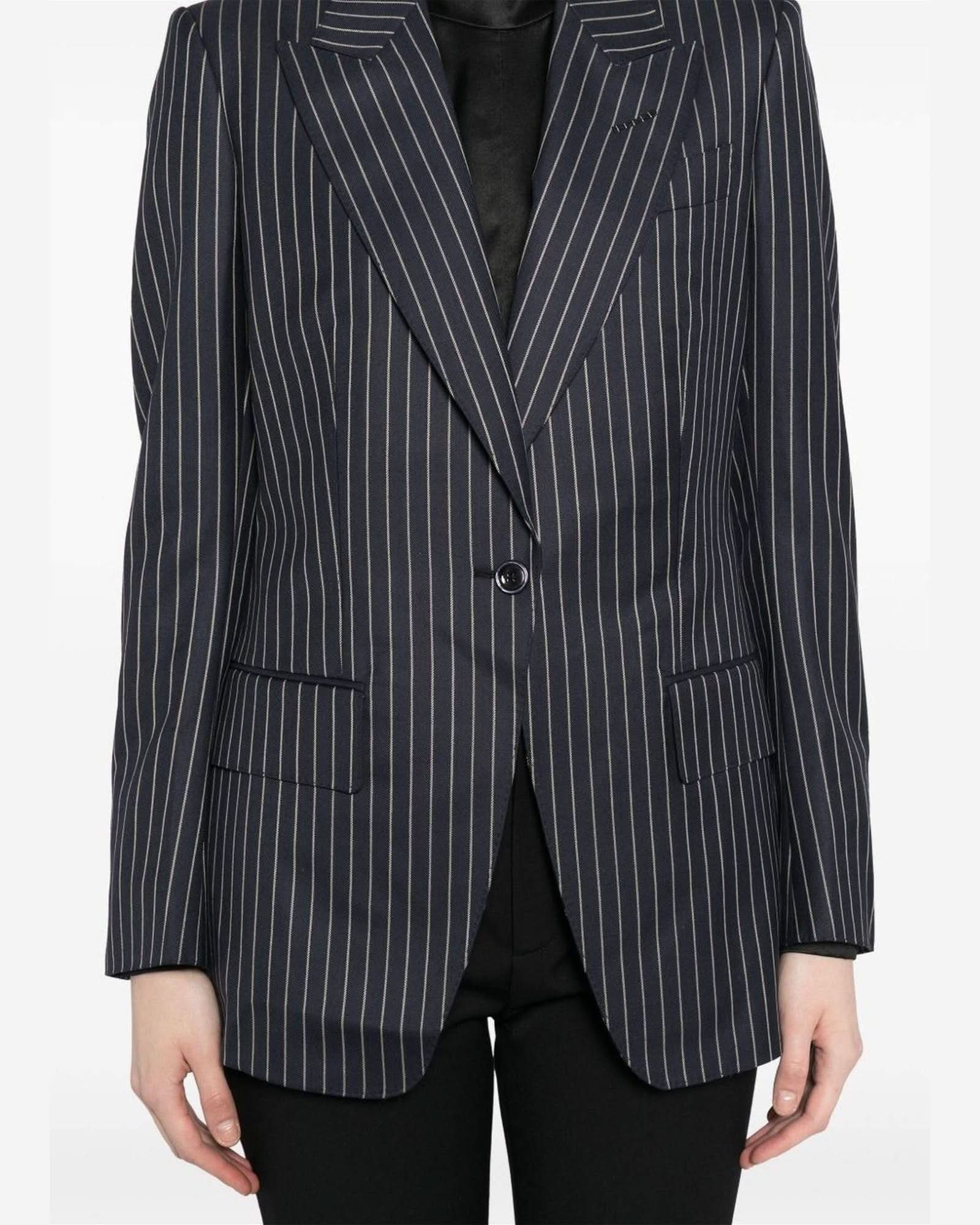 Tom Ford Pinstripe Single Breasted Blazer Suits
