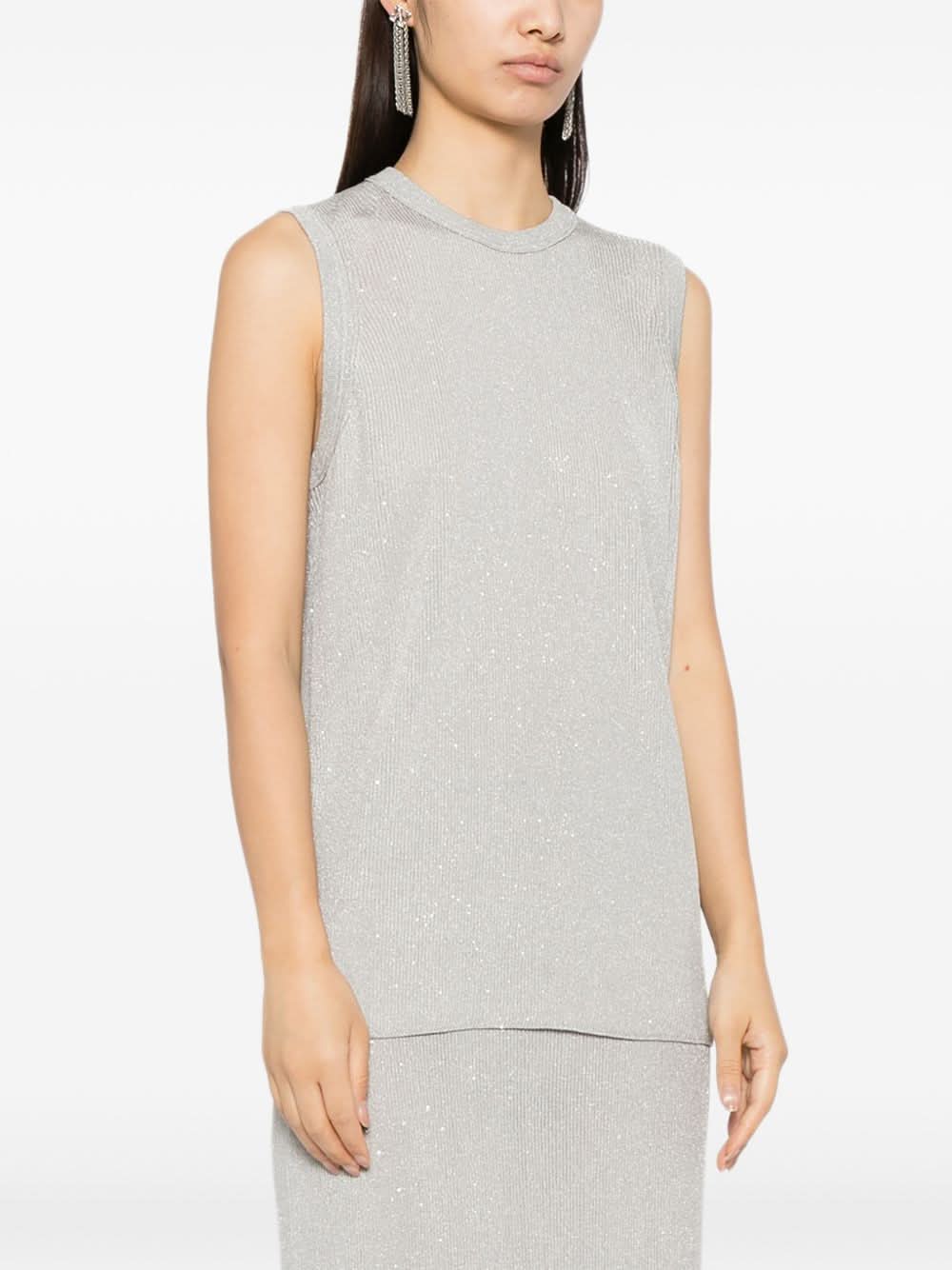 Tom Ford Silver Top Tank Tops