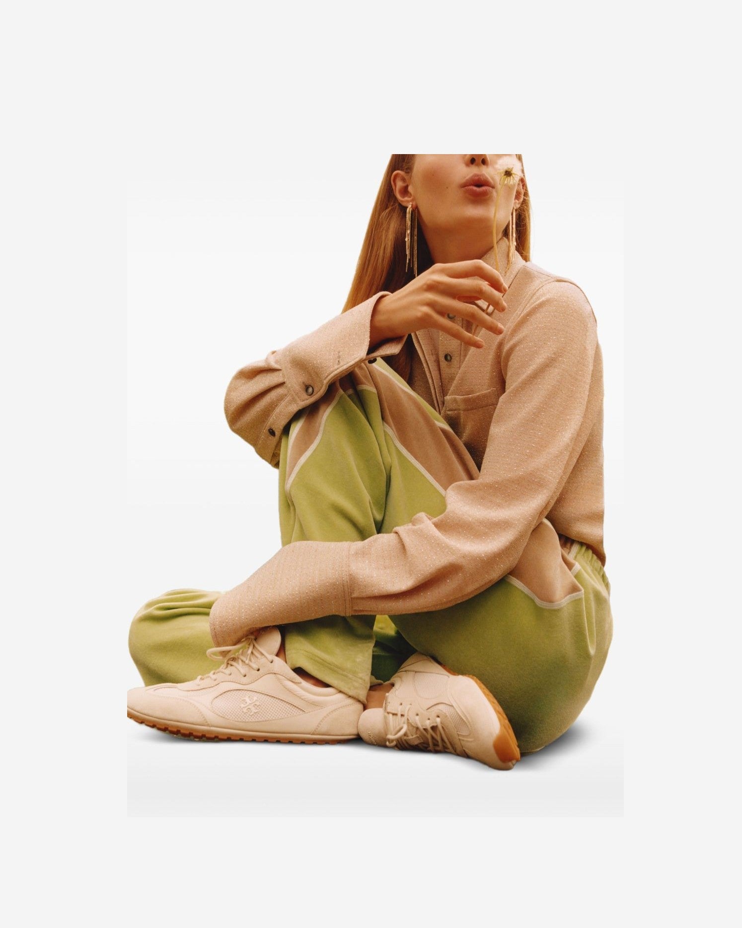 Tory Burch Beige Sneakers Glam Steals