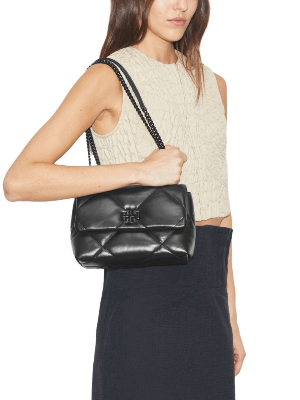 Tory Burch Kira Diamond leather shoulder bag Glam Steals