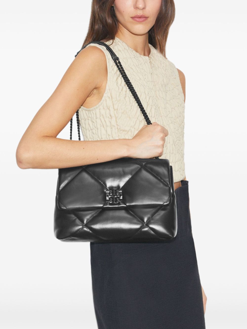 Tory Burch Kira Small Shoulder Bag with Diamond Quilting Glam Steals