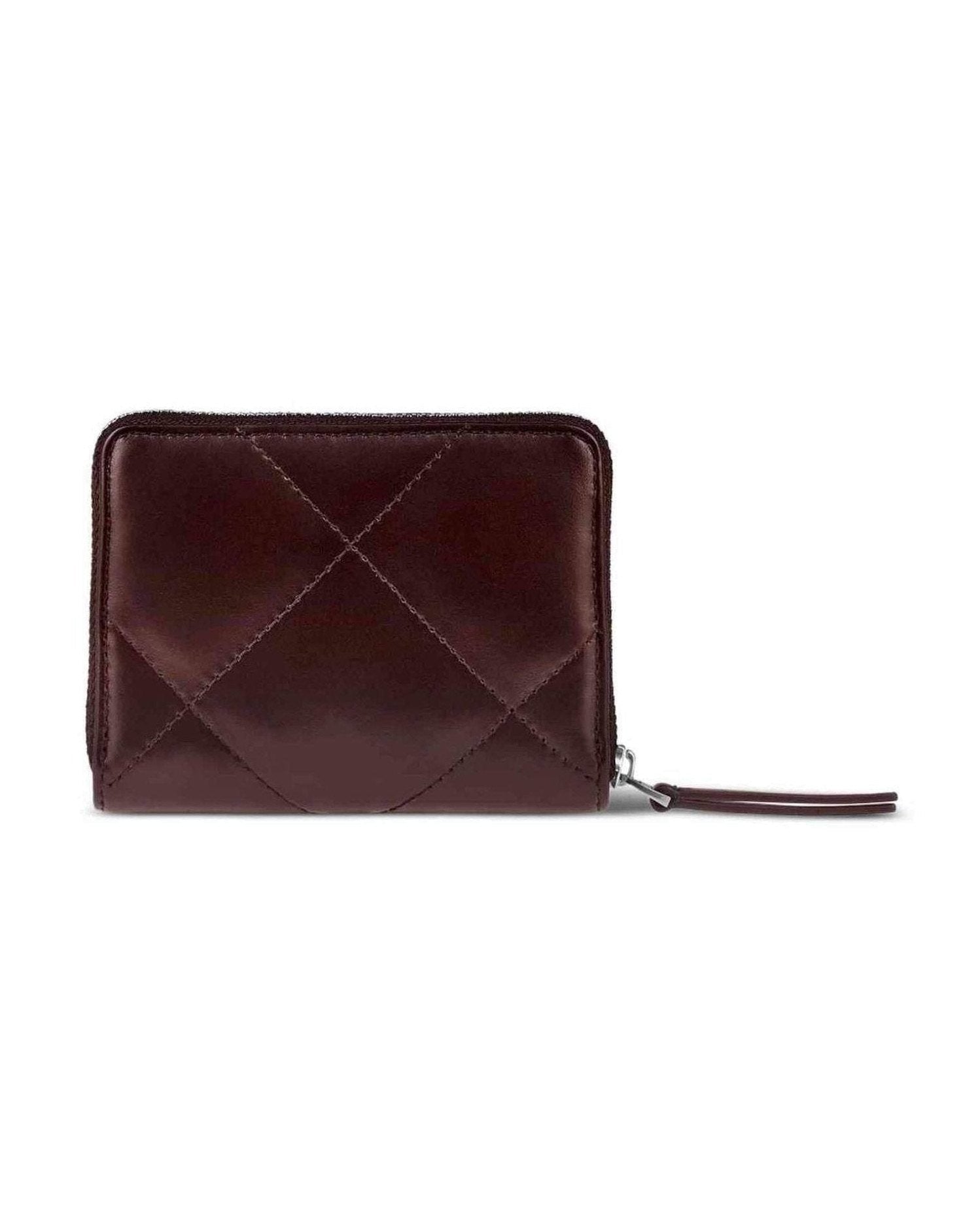 Tory Burch Kira Small Wallet with Diamond Quilting and Full Zip Closure Glam Steals