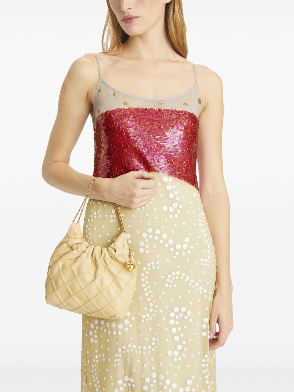 Tory Burch Leather Fleming Mini Hobo Bag Glam Steals