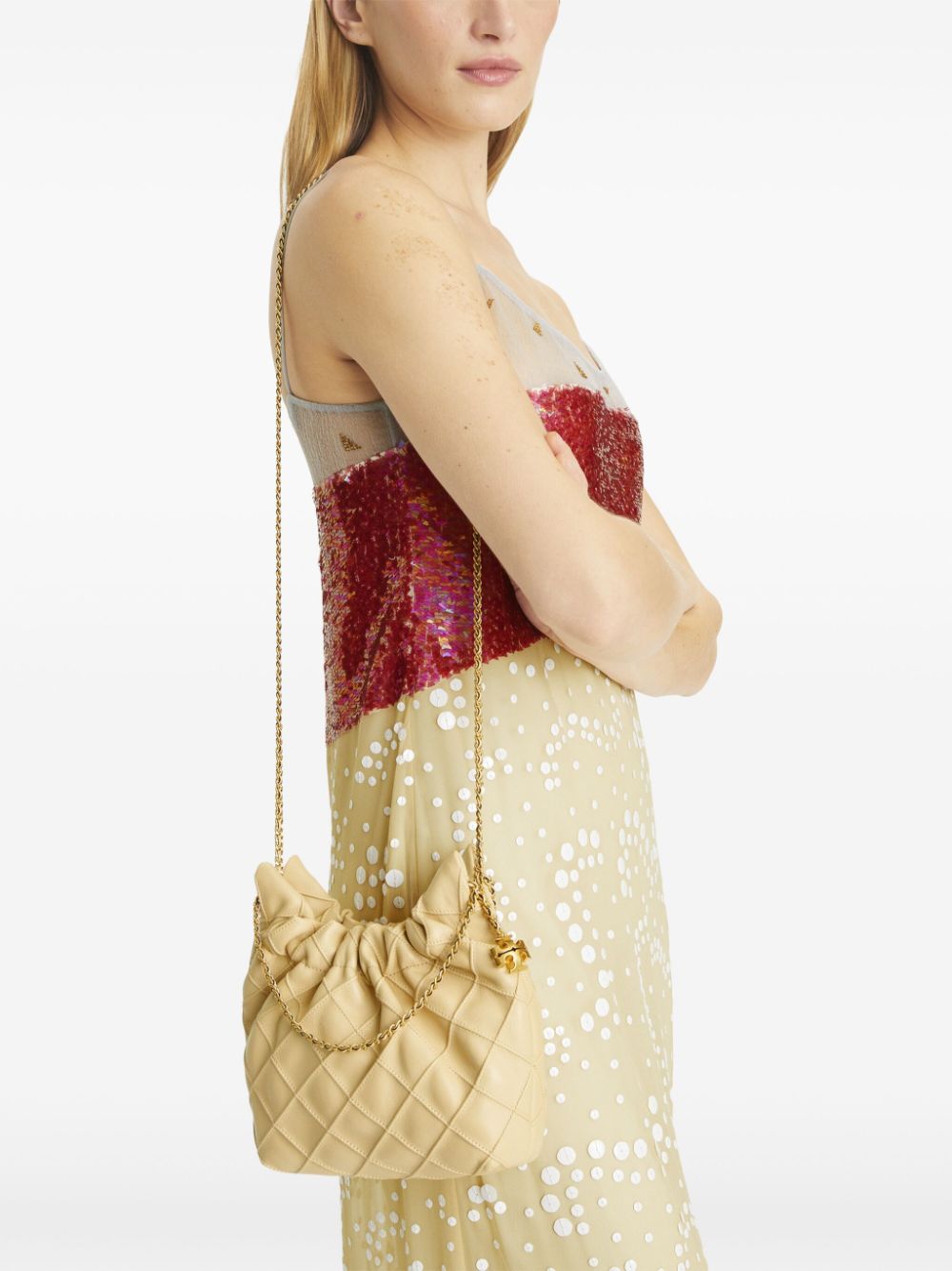 Tory Burch Leather Fleming Mini Hobo Bag Glam Steals