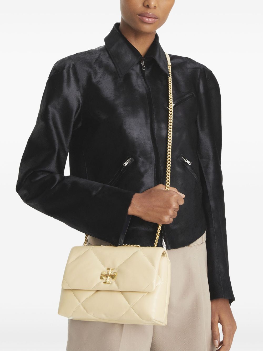 Tory Burch Leather Kira Diamond Small Shoulder Bag Glam Steals
