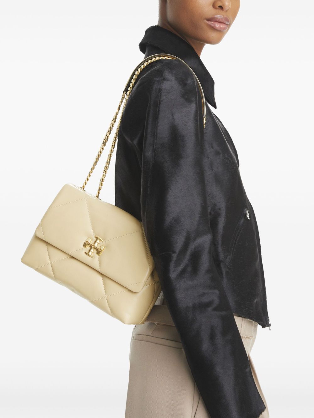 Tory Burch Leather Kira Diamond Small Shoulder Bag Glam Steals