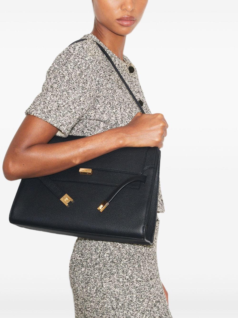 Tory Burch Leather Lee Radziwill Large Handbag Glam Steals