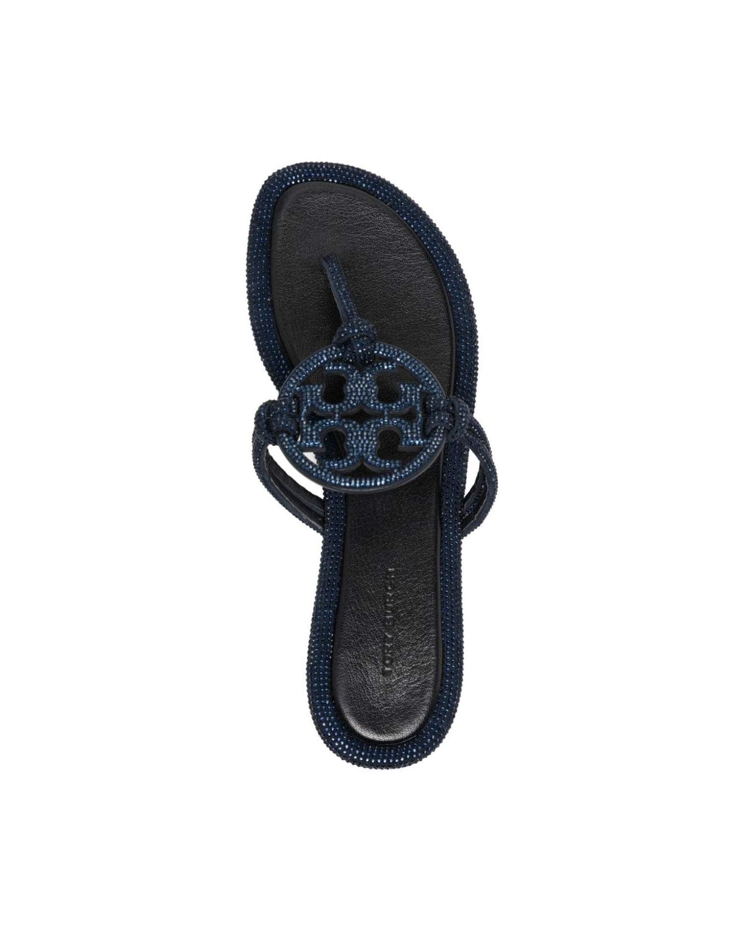 Tory Burch Leather Miller Thong Sandals Glam Steals